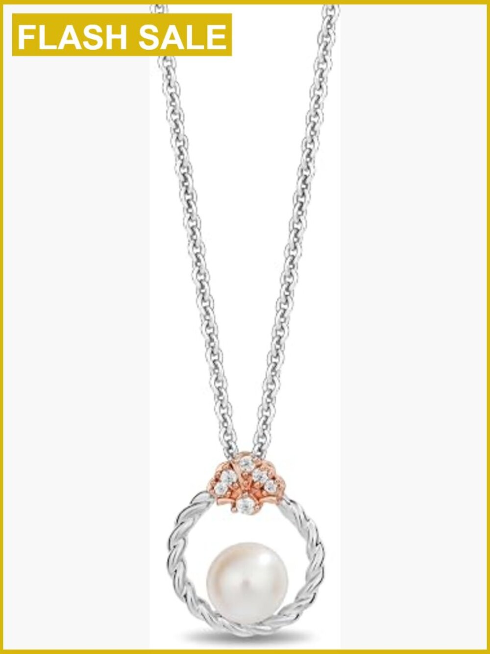 Enchanted Disney Ariel Pendant Necklace 14K Rose Gold over Sterling Silver with